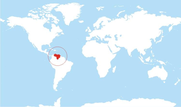 karta Venezuele gdje na svijetu
