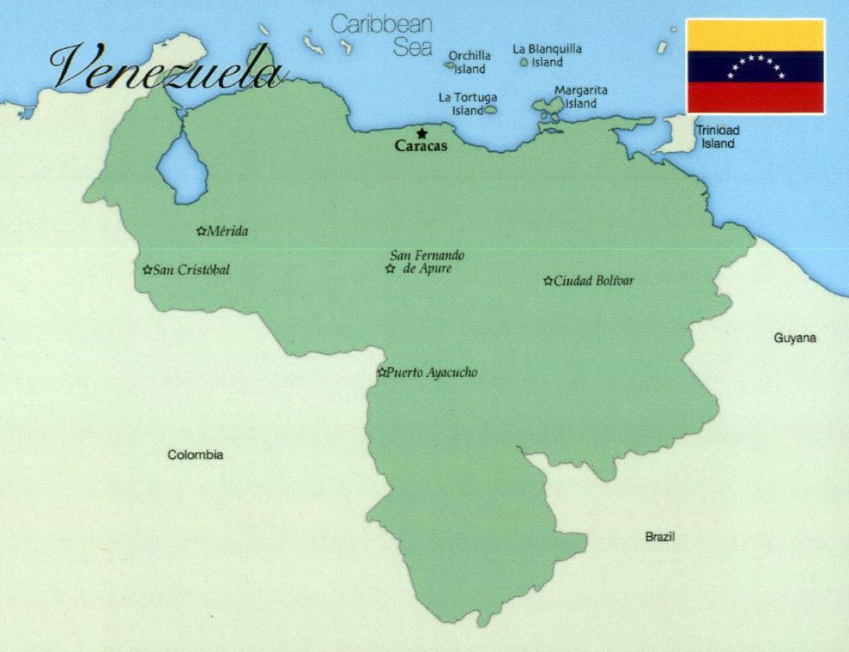 karta Venezuele s gradovima