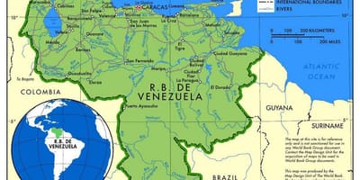 Karta karti Venezuele