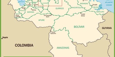 Karta Venezuela političke