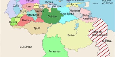 Karta Venezuele država