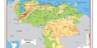 Karta visine Venezuela 